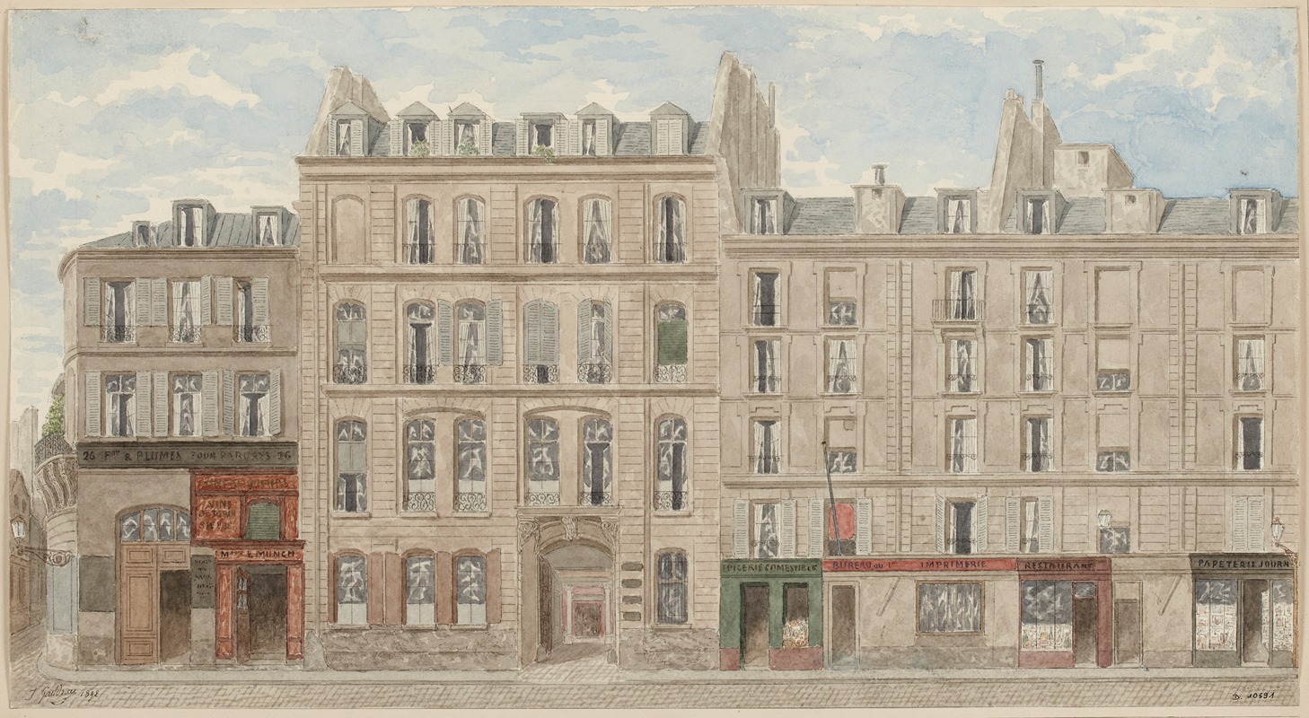 Jules Gaildrau - Rue Thévenot nº22 à 26 (actuelle rue Réaumur), 3ème arrondissement