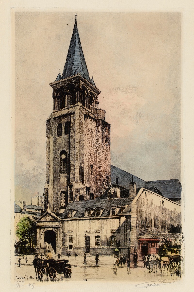 Lucien Marcelin Gautier - L’église et la place Saint-Germain des Prés