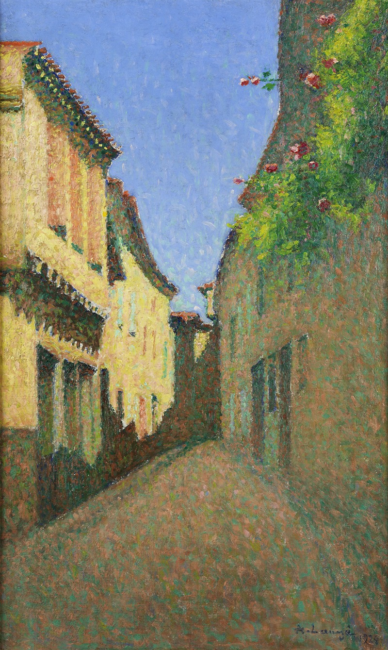 Achille Laugé - Ruelle au balcon fleuri