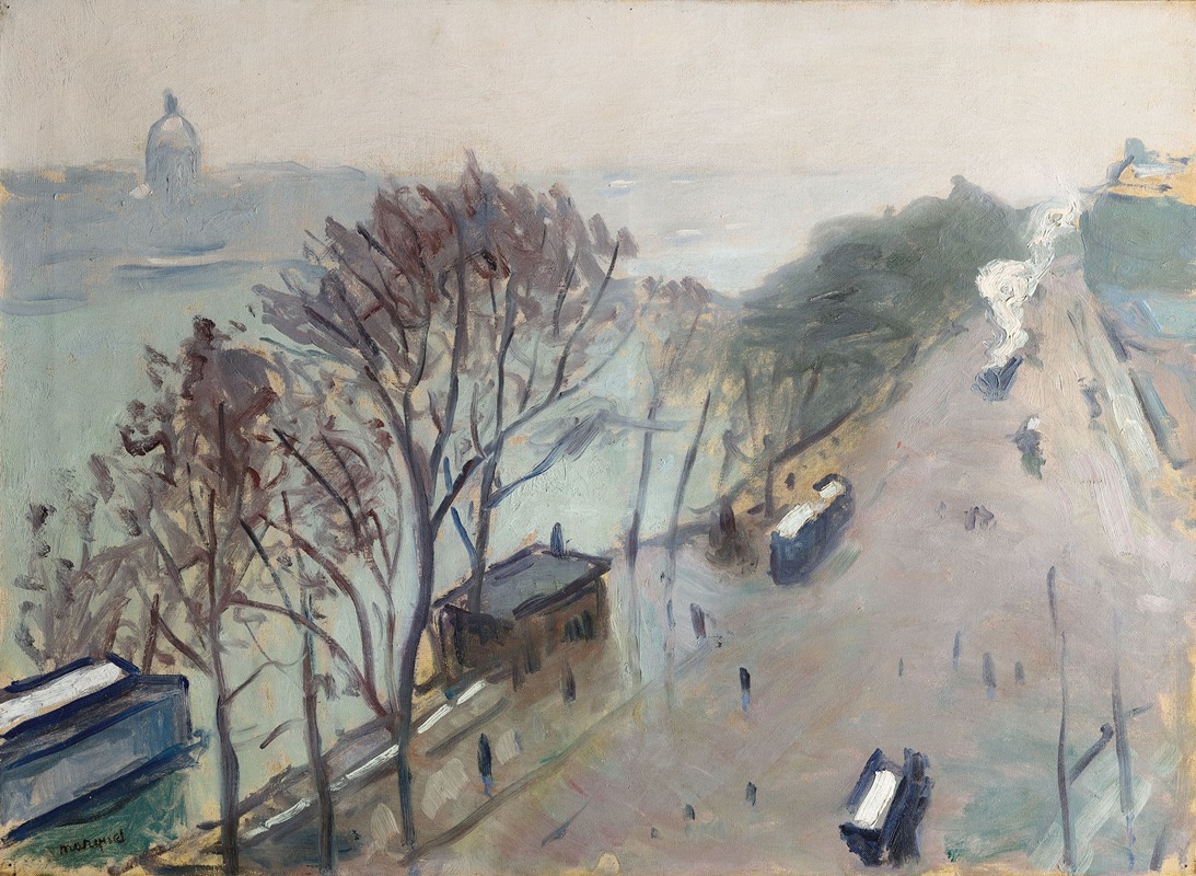 Albert Marquet - L’Hiver, quai du Louvre, temps de neige