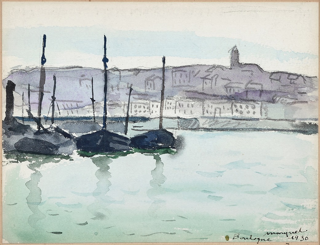 Albert Marquet - Boulogne-sur-mer, bateaux dans le port