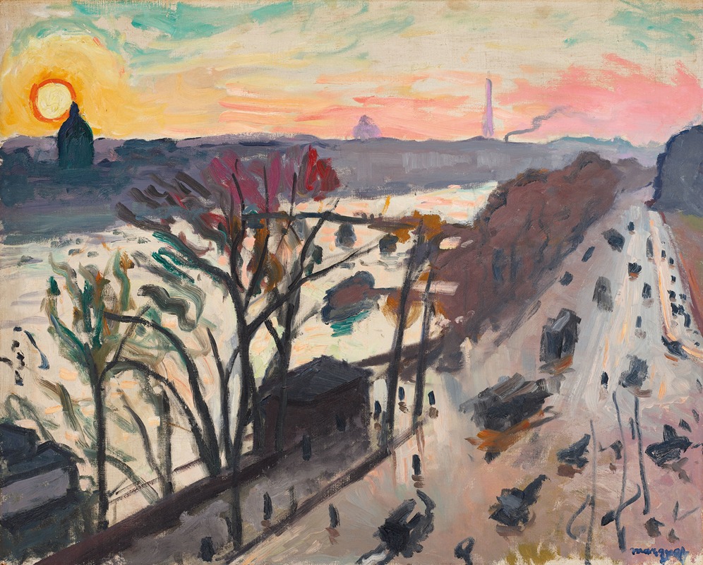 Albert Marquet - Paris, Quai du Louvre, Soleil d’hiver