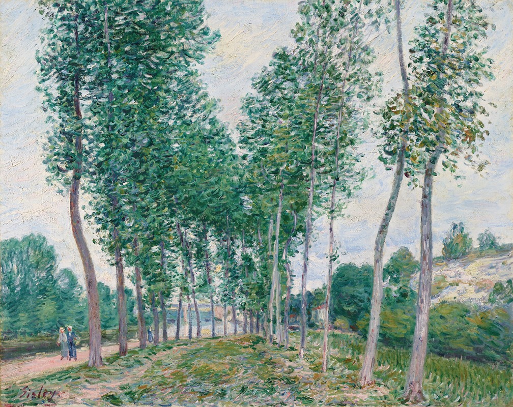 Alfred Sisley - L’allée des peupliers au bord du Loing