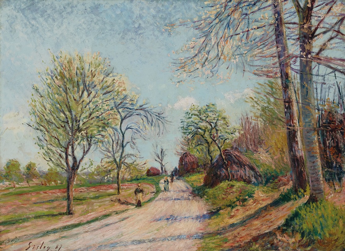 Alfred Sisley - La route de Veneux