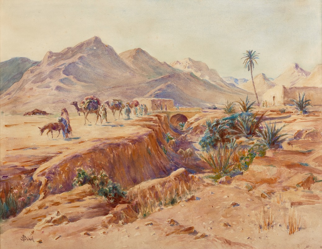 Alphonse Birck - Caravane à Bou Saâda