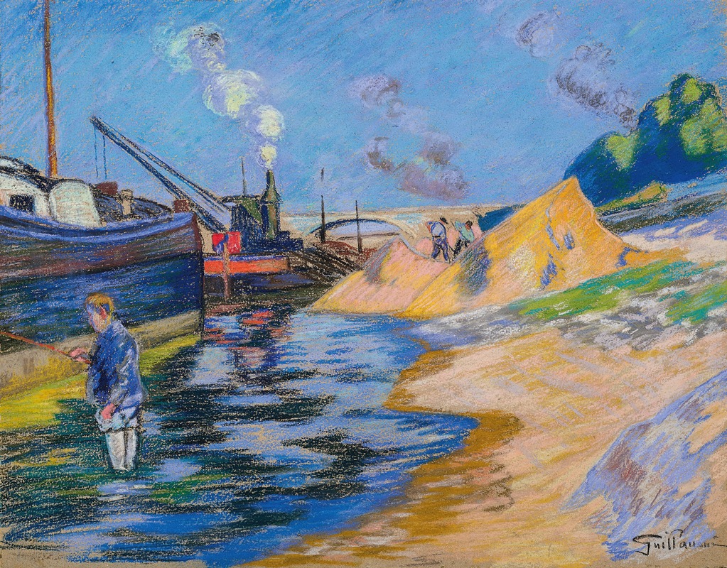 Armand Guillaumin - Quai de la Seine à Paris, la Sablière