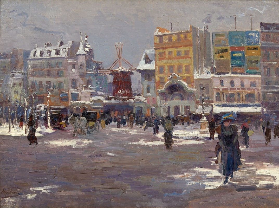 Elie Anatole Pavil - Le Moulin Rouge en hiver