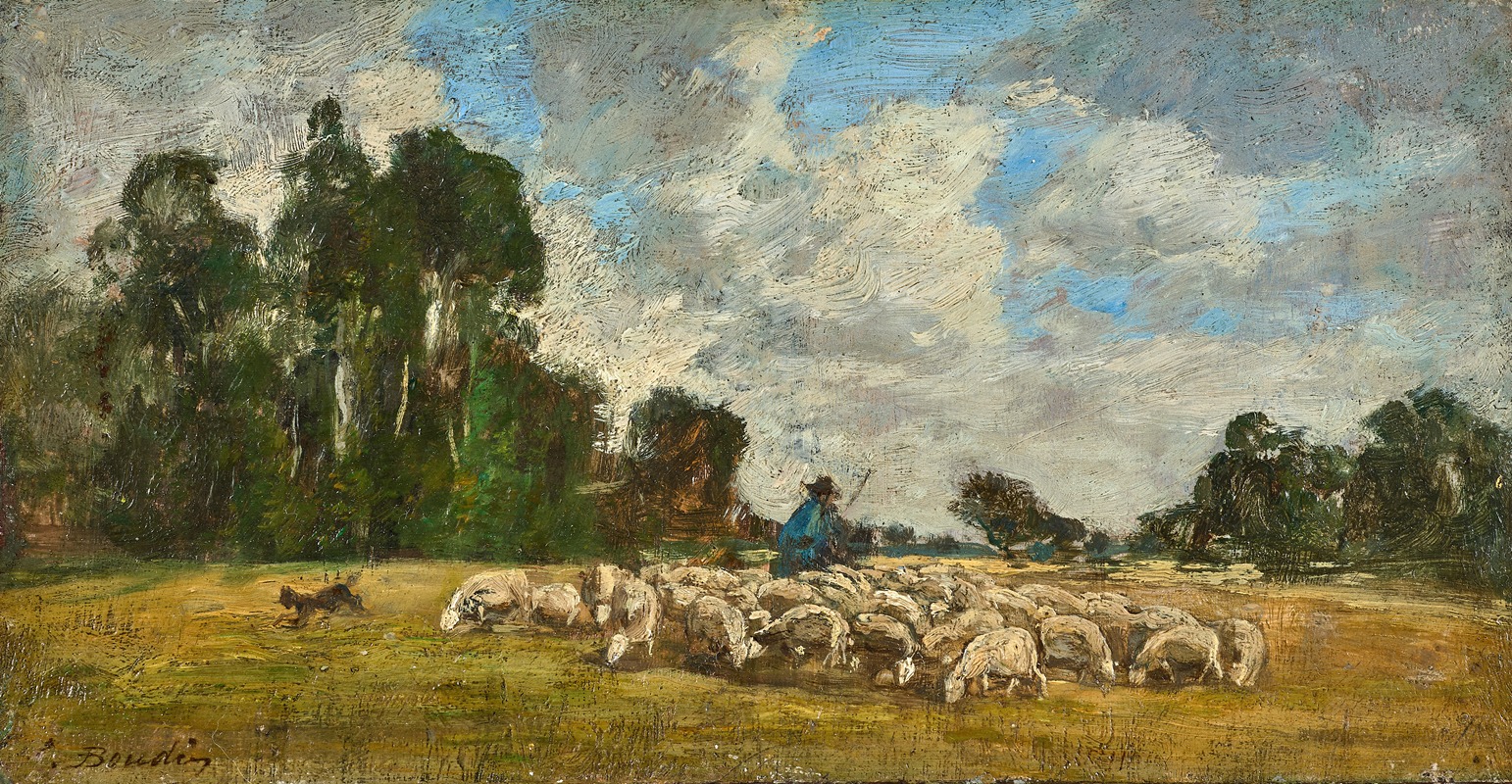 Eugène Boudin - Paysage normand