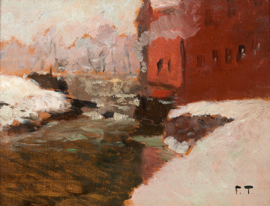 Frits Thaulow - Den røde Fabrik (l’usine rouge)