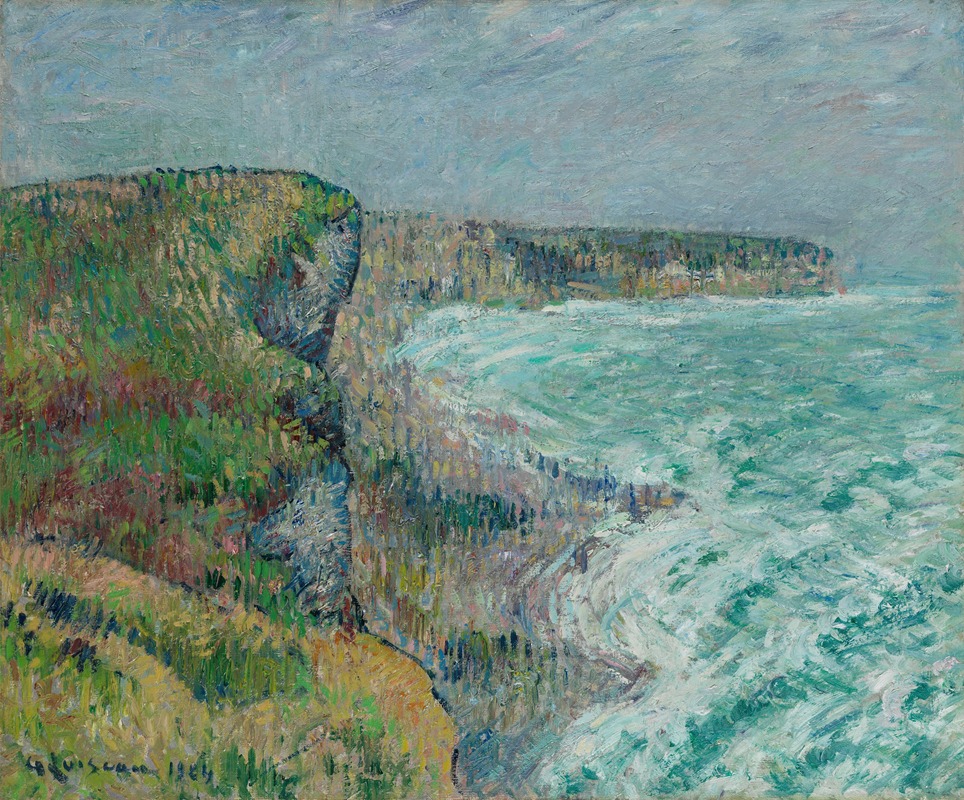 Gustave Loiseau - Falaises d’Yport en hiver