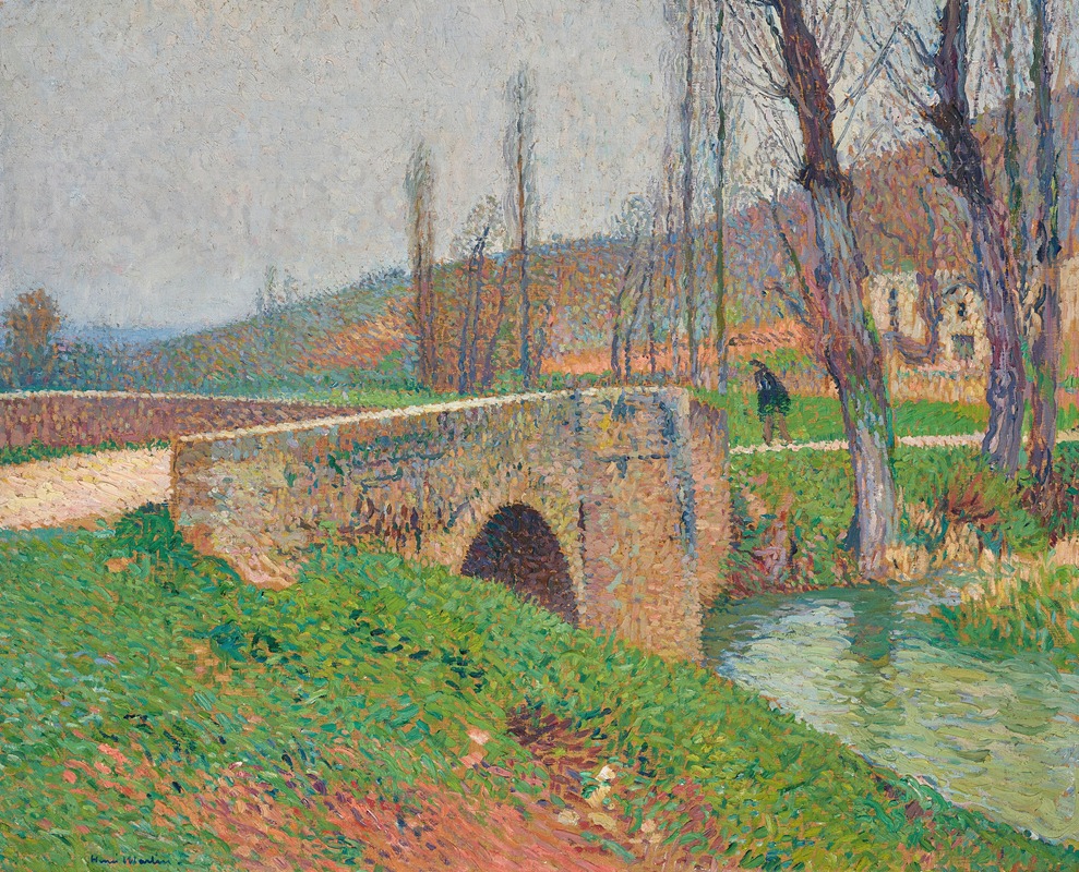 Henri Martin - Le pont, temps gris