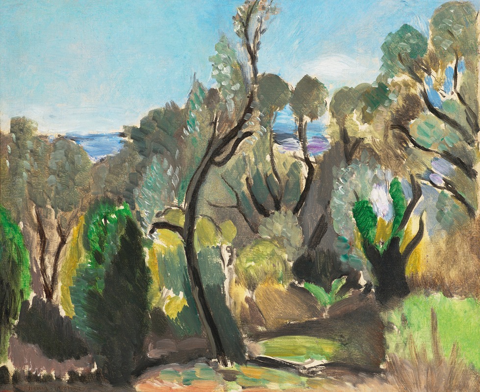 Henri Matisse - Paysage aux environs de Nice ou Les Oliviers ou Coin du Mont-Boron