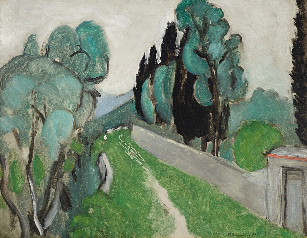 Henri Matisse - Paysage avec cyprès et oliviers aux environs de Nice