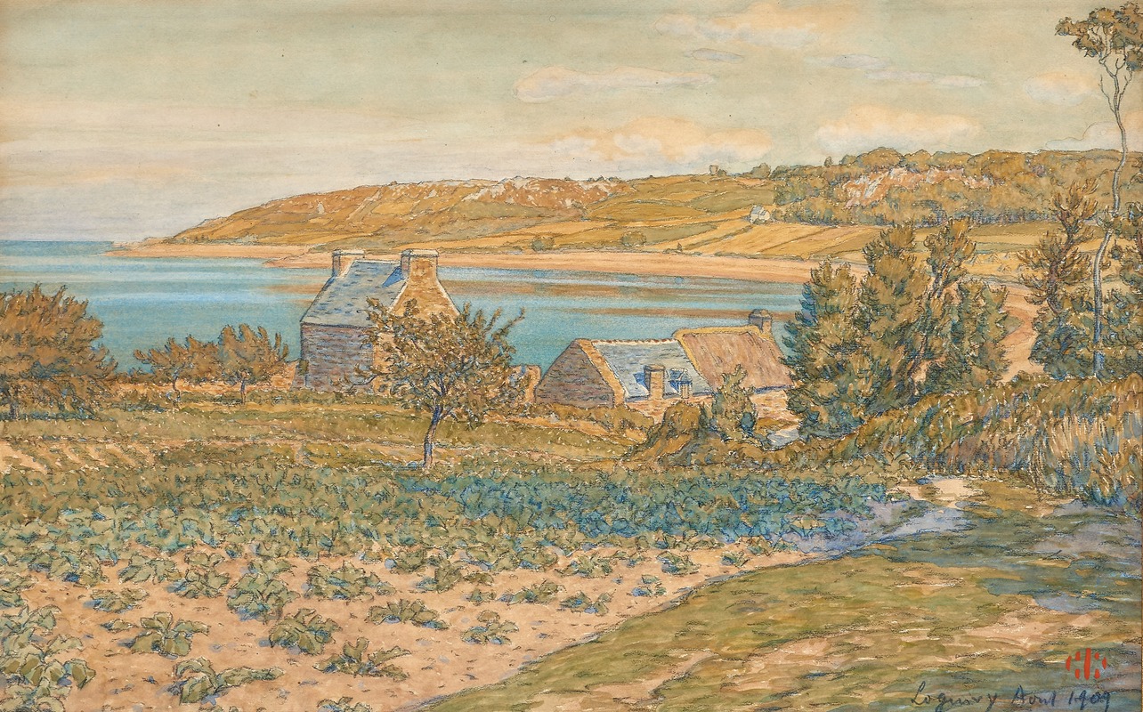 Henri Rivière - Paysage à Loguivy