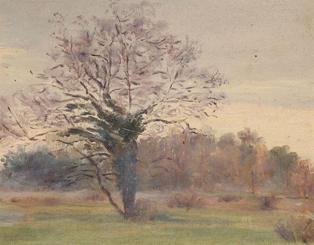 Jeanne Jegou-Cadart - Arbre en majesté dans un pré