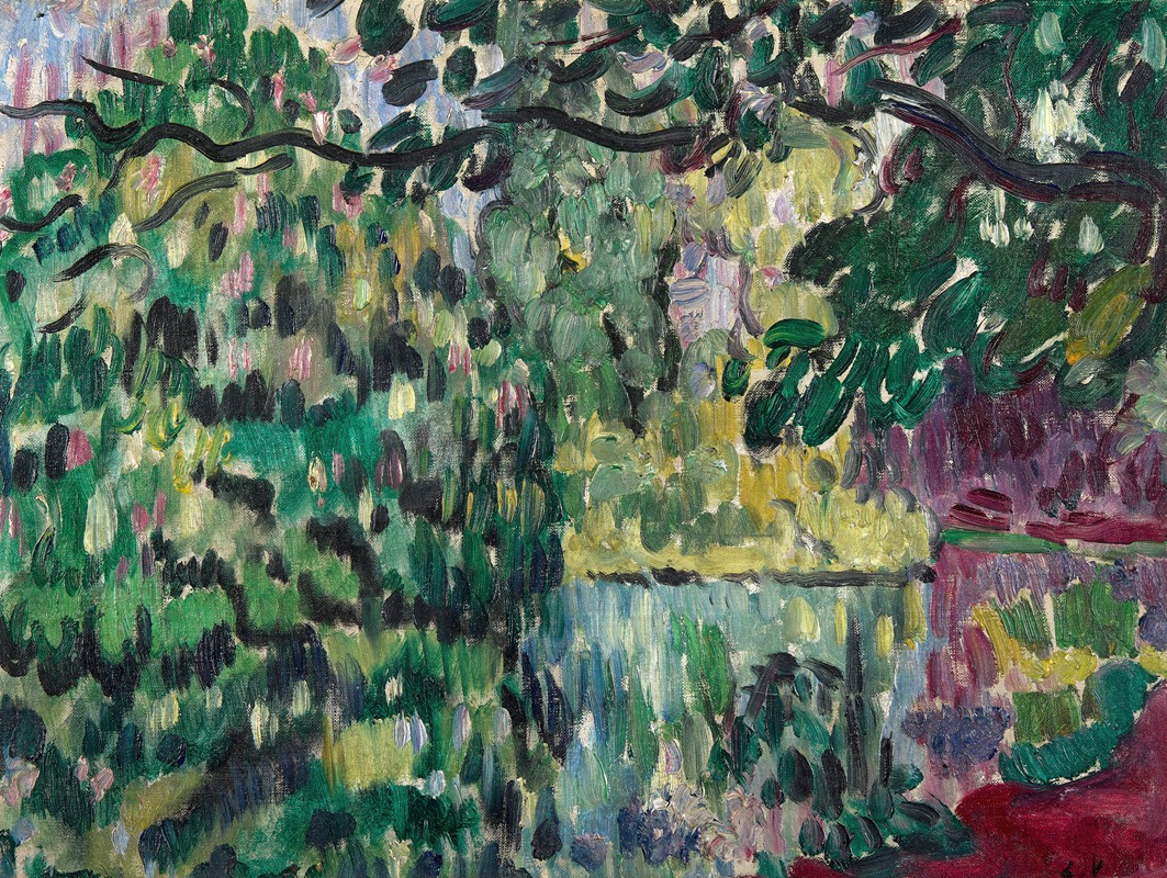 Louis Valtat - Bord de rivière aux arbres