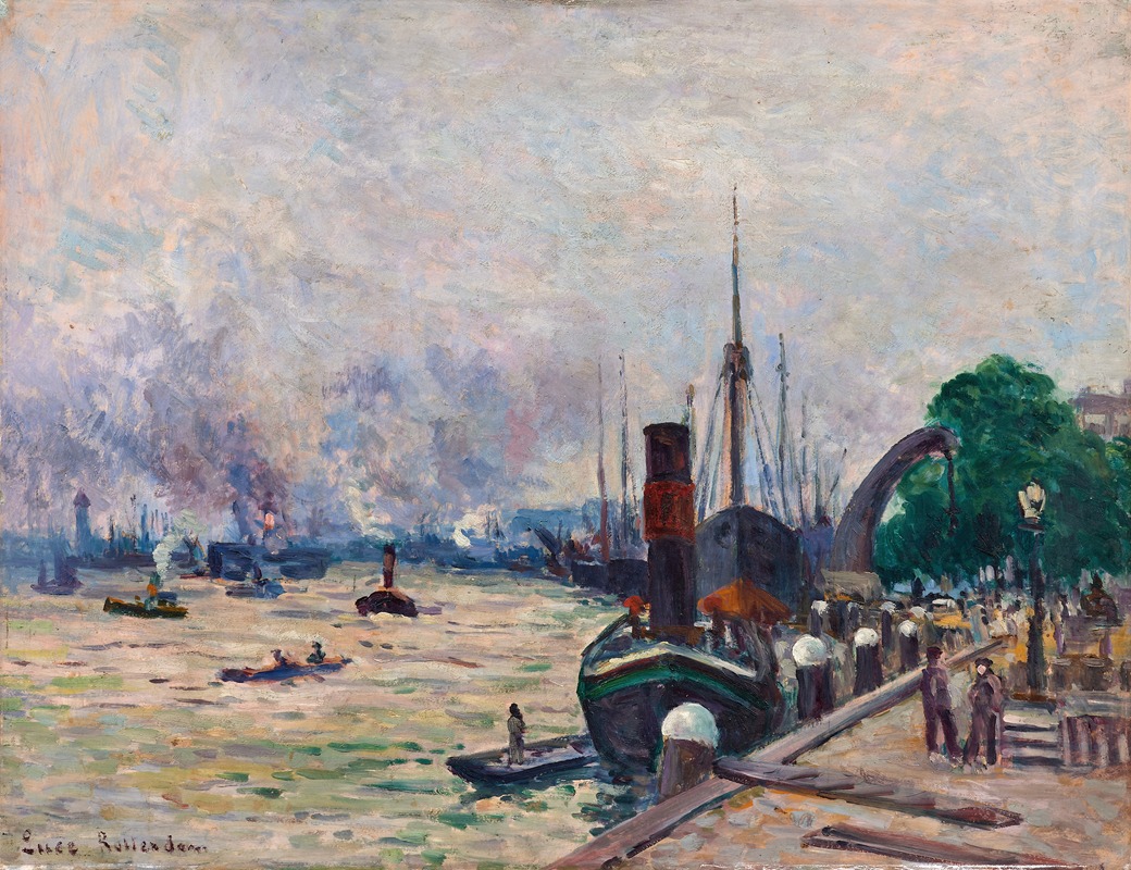 Maximilien Luce - Le port de Rotterdam