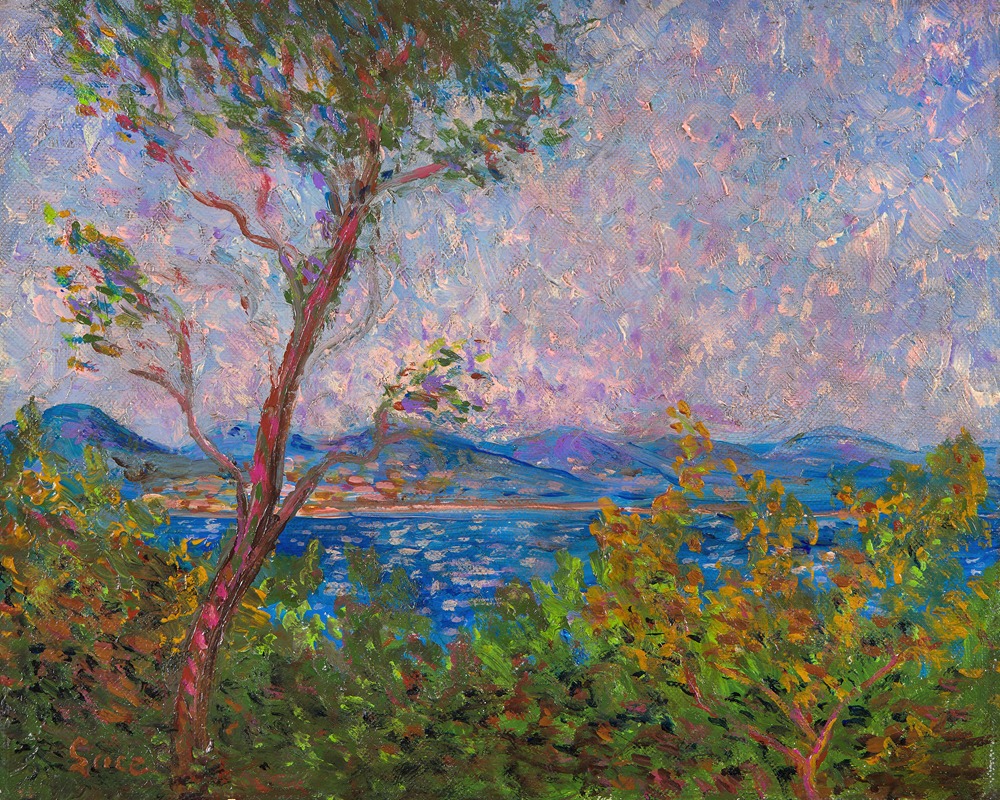 Maximilien Luce - Saint-Tropez au bord de la mer Méditerranée