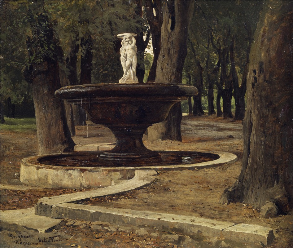 Paul Flickel - Brunnen im Park der Villa Borghese in Rom