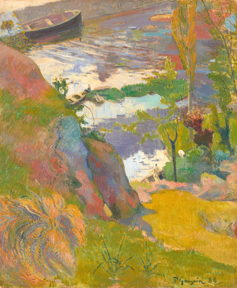 Paul Gauguin - Pêcheur et baigneurs sur l’Aven