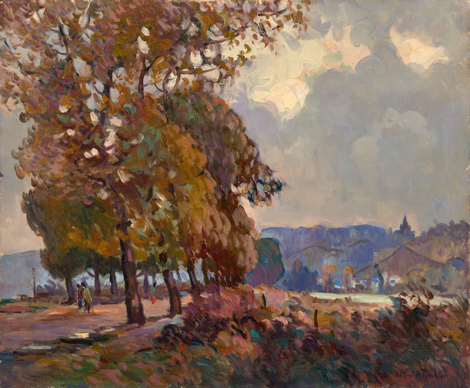 Robert Antoine Pinchon - Bords de la Seine vers le Bas Caumont