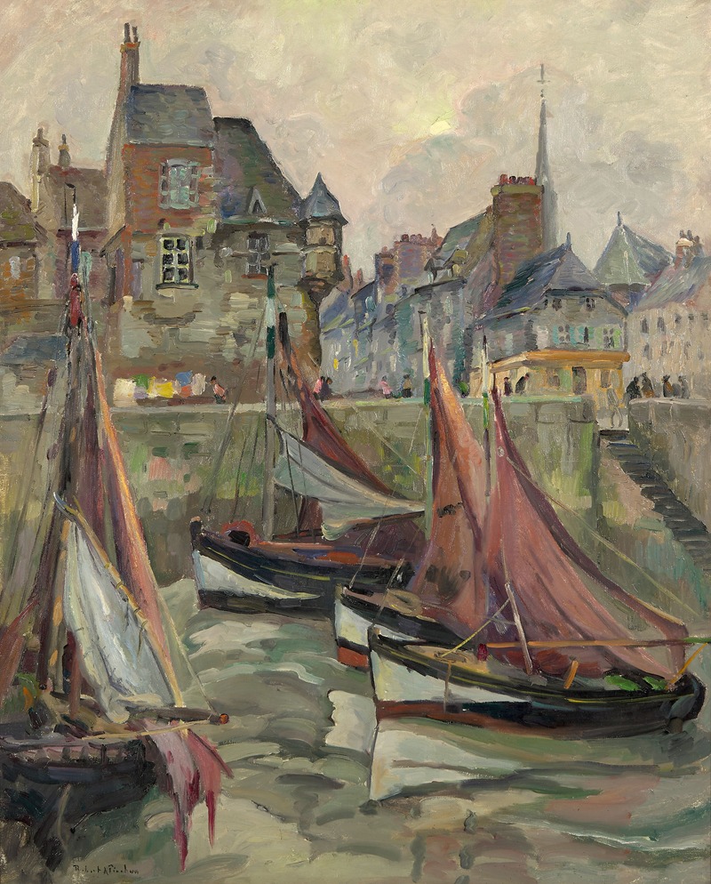 Robert Antoine Pinchon - Le port de Honfleur