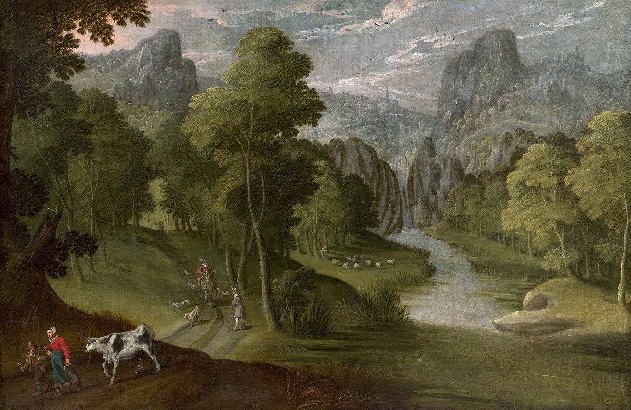 Tobias Verhaecht - Mountainous landscapes with figures