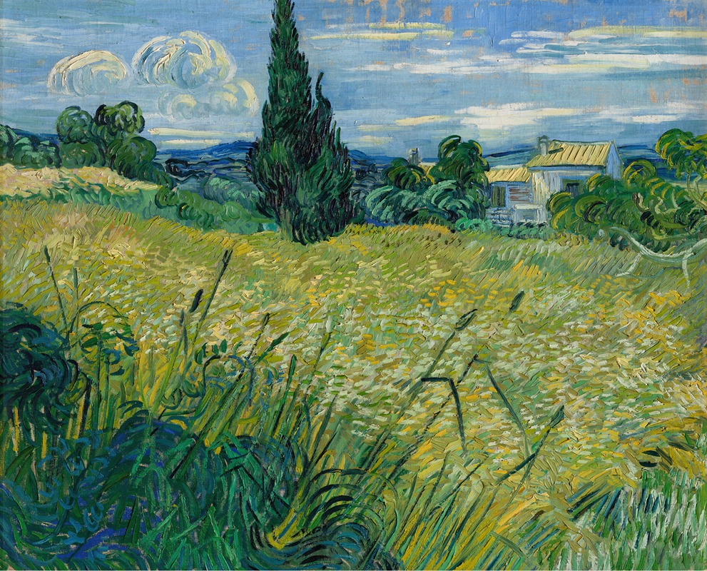 Vincent van Gogh - Green Wheat Field with Cypress