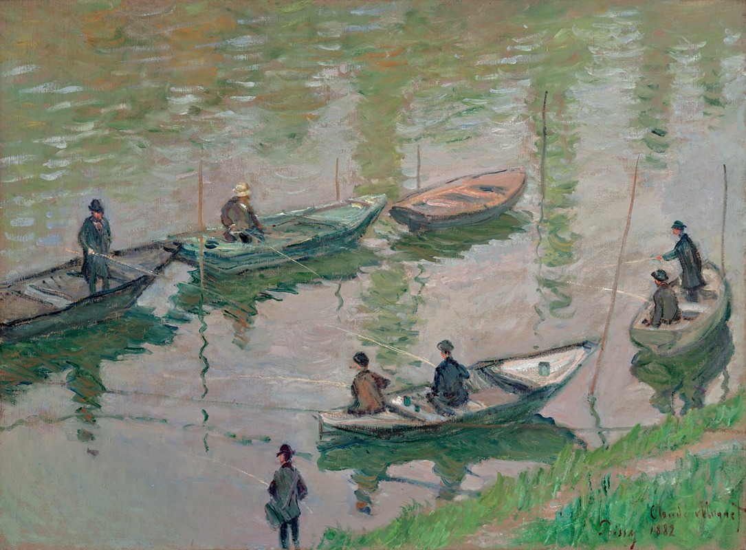 Claude Monet - Fisherman on the Seine near Poissy