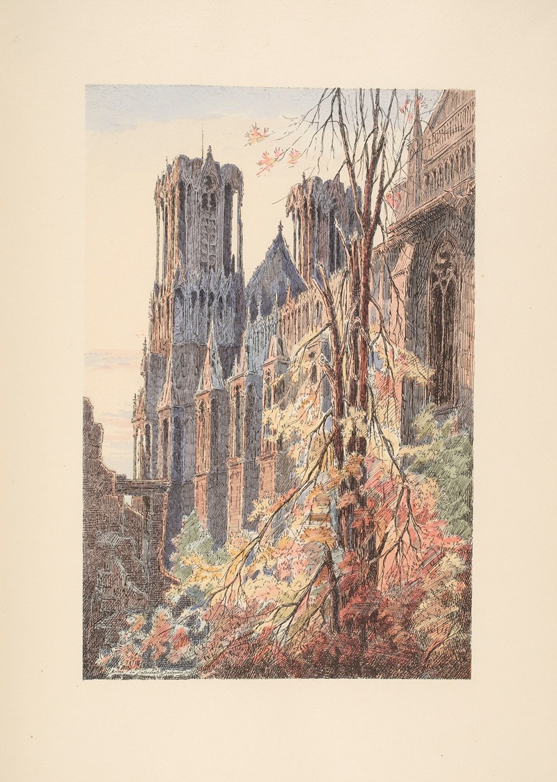 E. Tatin - Reims – La cathédrale vue des ruines de l’archevèché