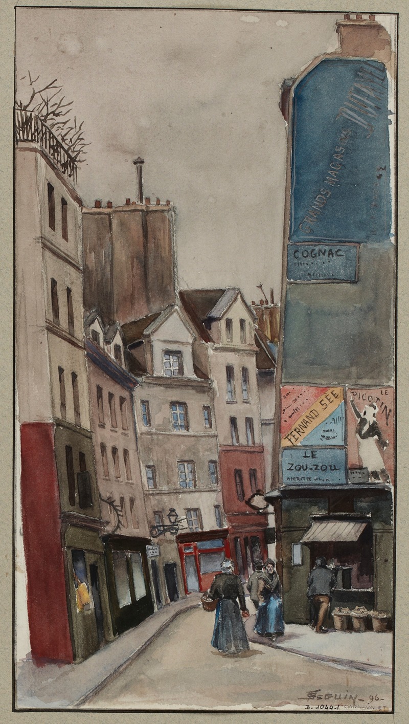 F. Séguin - Rue Beaubourg, prise de la rue Rambuteau