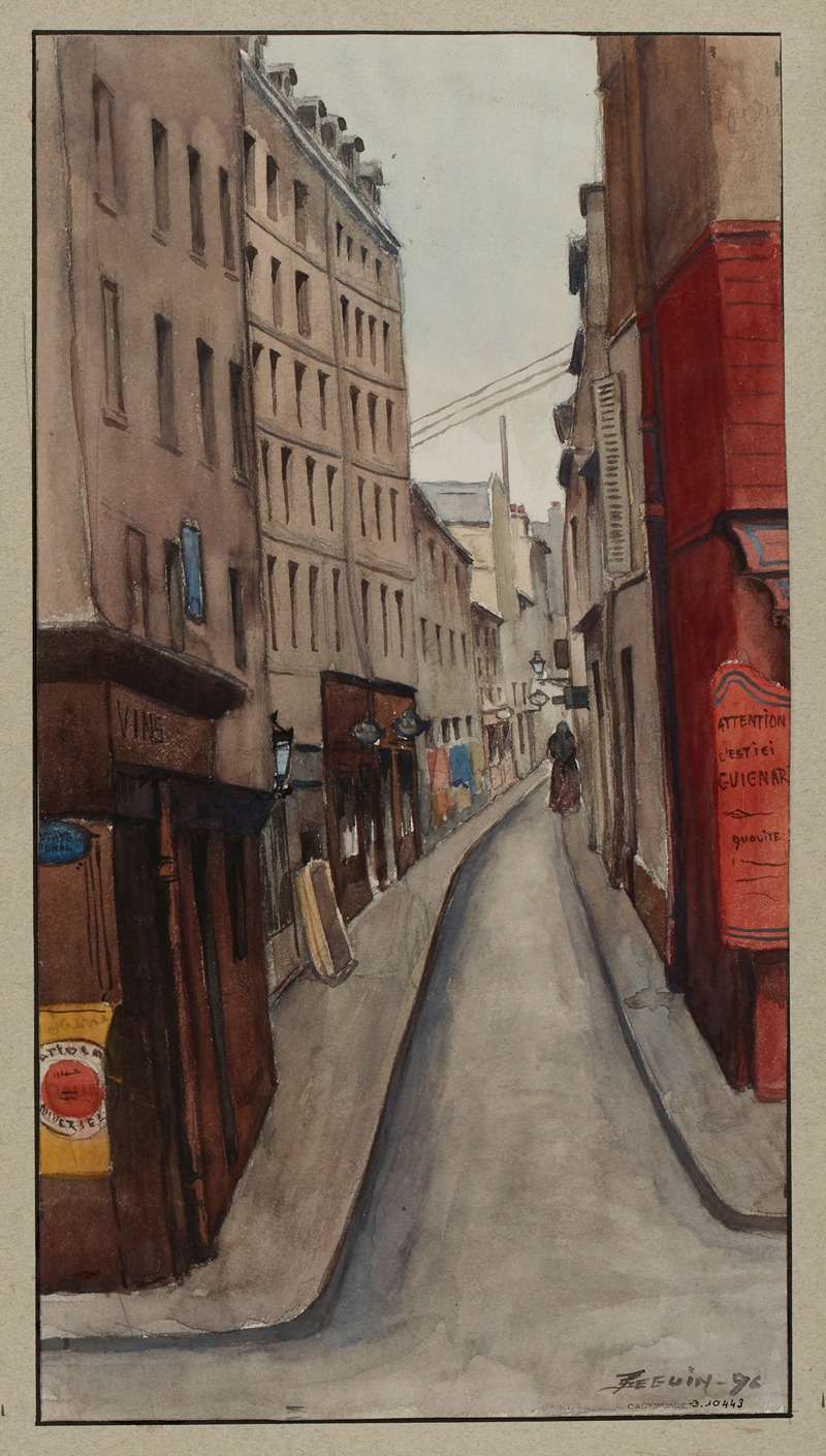 F. Séguin - Rue Brantôme. (anciennement rue des Petits Champs donnant rue Saint Martin et rue Beaubourg)