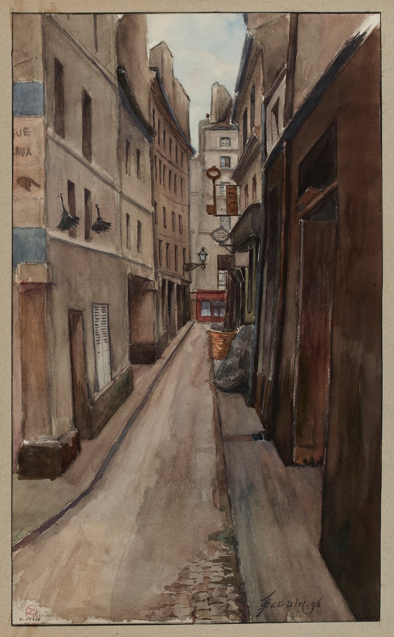 F. Séguin - Rue des Etuves Saint Martin,donnant rue Beaubourg et rue Saint Martin