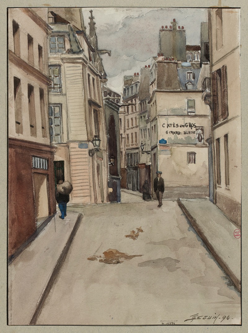 F. Séguin - Rue du Cloître Saint Mérry, de la rue du Renard à la rue Saint Martin