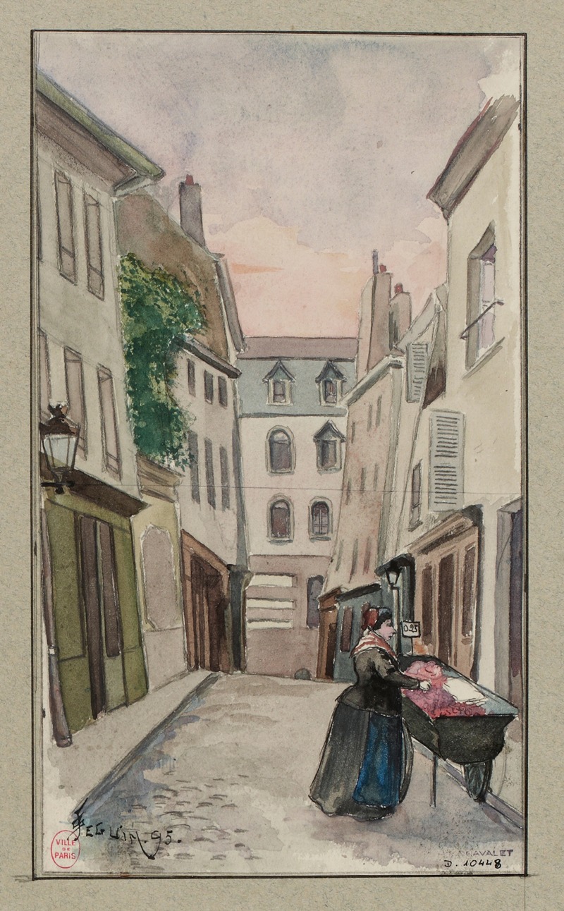 F. Séguin - Rue Laplace, donnant rue de la Montagne Sainte-Geneviève et rue Valette, en 1895