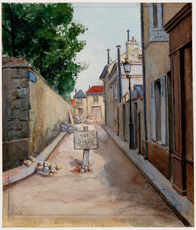 F. Séguin - Rue Olivier de Serres, prise de la rue Marmontel à Vaugirard 2me tronçon