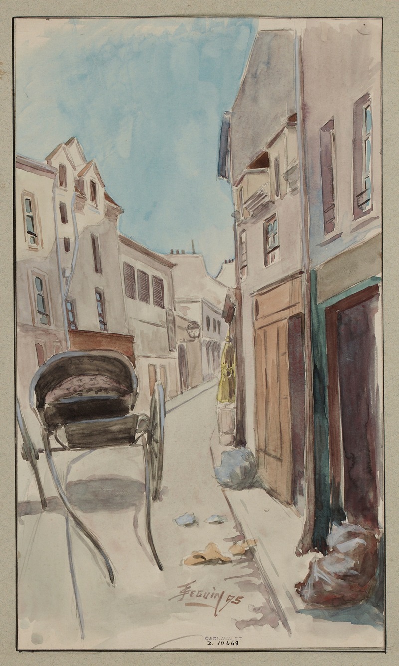 F. Séguin - Rue Saint Médard donnant sur la rue Mouffetard, en 1895