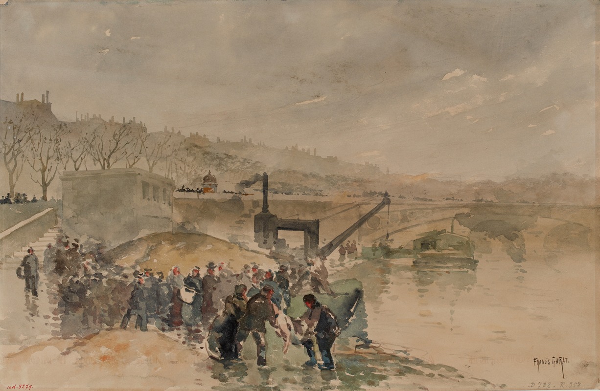 Francis Garat - Les bords de Seine, quai du Louvre, 1er arrondissement