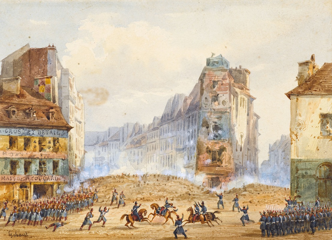 Gaspard Gobaut - La Barricade du faubourg Saint-Antoine, 10ème arrondissement