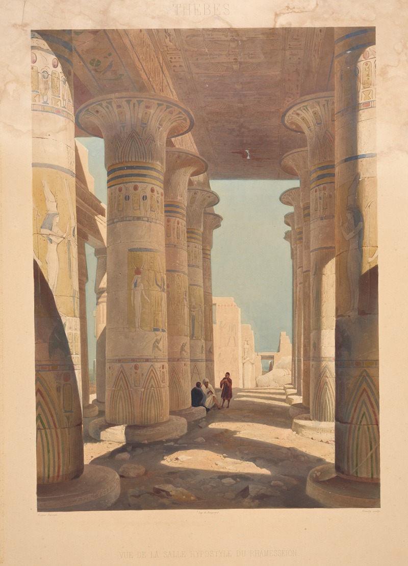 Hector Horeau - Vue de la salle hypostyle du Rhamesseion (View of the pillared hall of Rhamesseion)