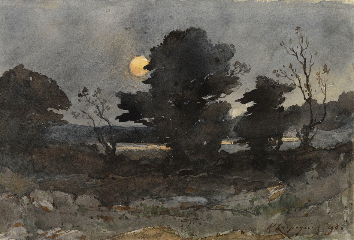 Henri-Joseph Harpignies - Clair de lune