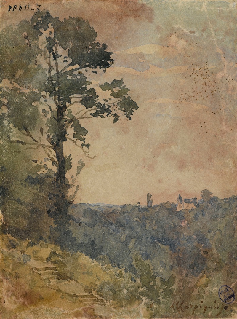 Henri-Joseph Harpignies - Etude d’arbres