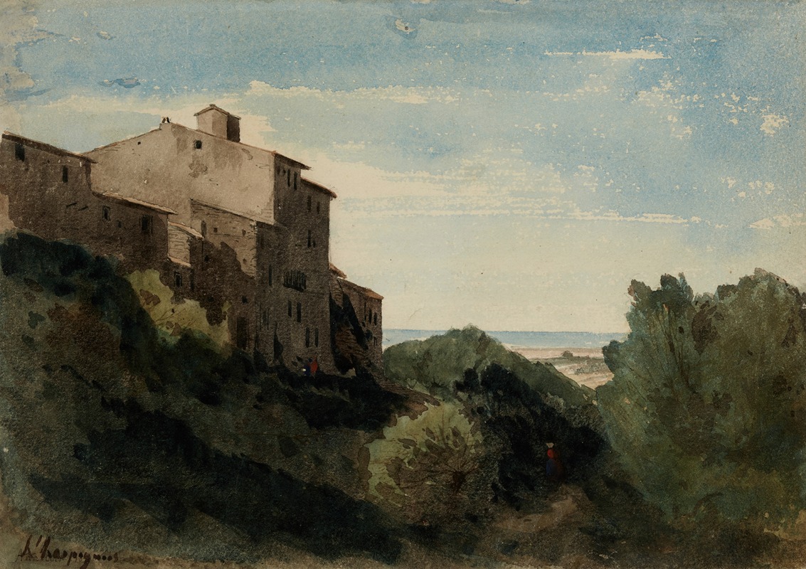 Henri-Joseph Harpignies - Paysage à l’Arricia (près de Rome)