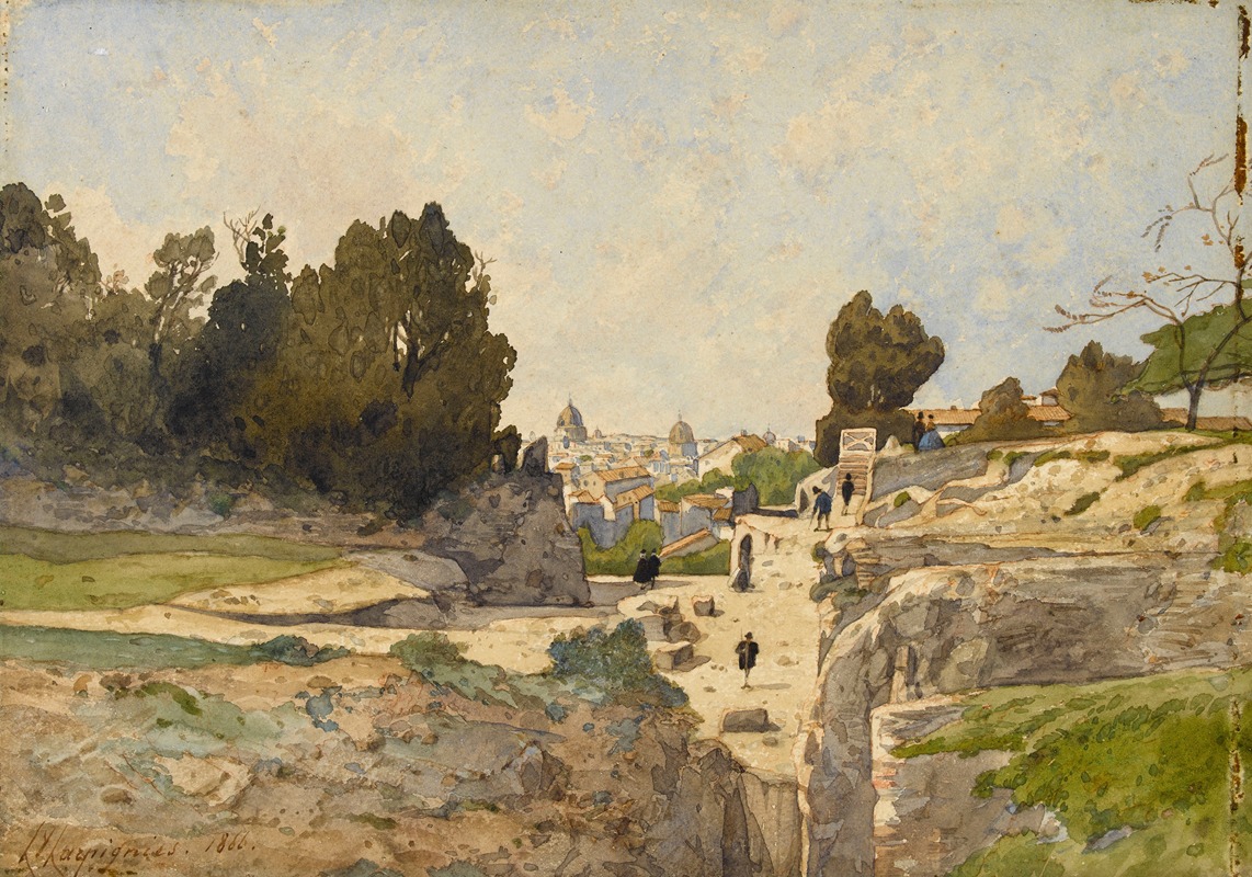 Henri-Joseph Harpignies - Rome vue du Palatin