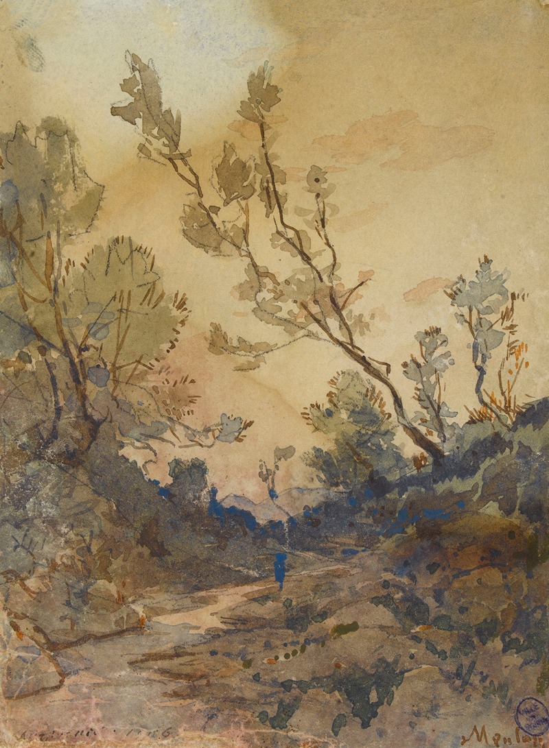 Henri-Joseph Harpignies - Vue près de Menton