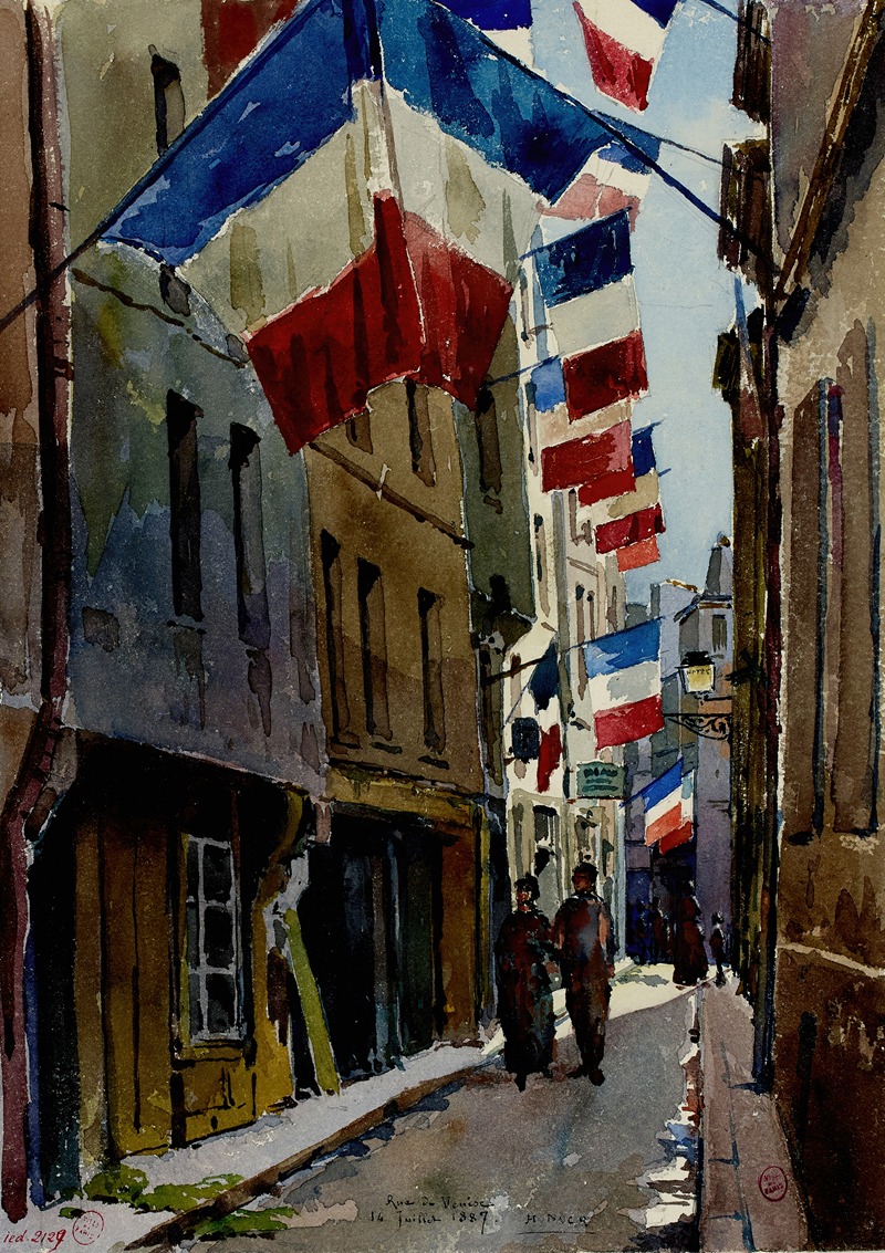 Henry Eugène Nocq - 14 juillet, rue de Venise, 1887