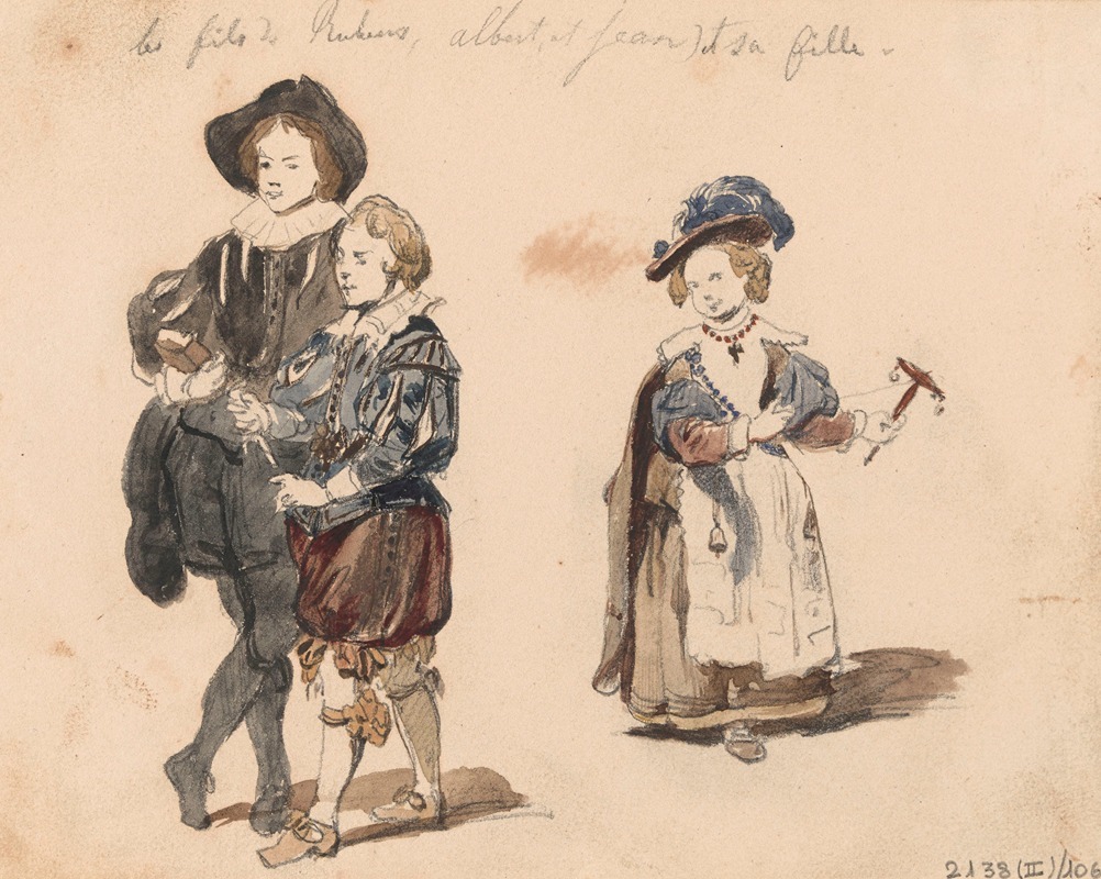 Nicaise De Keyser - Albert, Nicolaas and Clara Serena, Children of Peter Paul Rubens