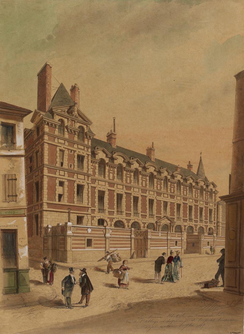 Jules-Adolphe Chauvet - Maison Abbatiale à l’angle de la rue de l’Abbaye, de la rue Cardinale et du passage de la Petite-Boucherie, 6ème arrondi