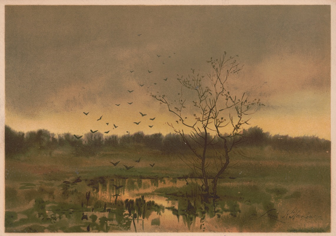 Louis Kinney Harlow - A marsh twilight