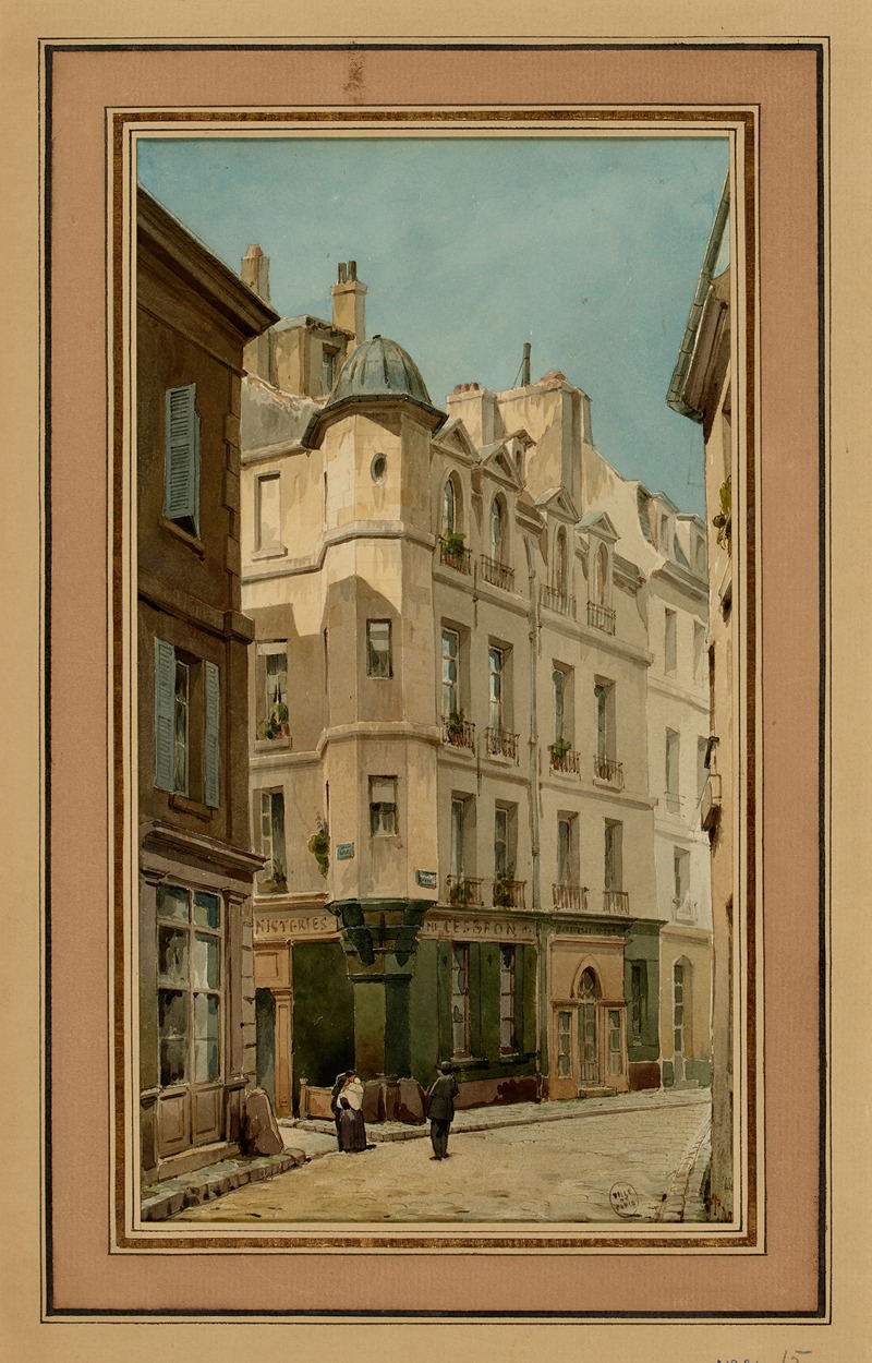 Louis-Martial-Théodat Masson - Tourelle rue du Jardinet en 1869